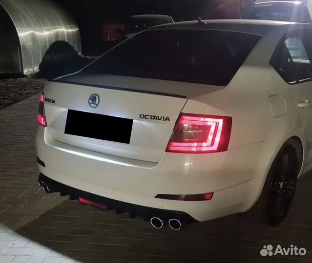 Диффузор на задний бамер Skoda Octavia рест/дорест