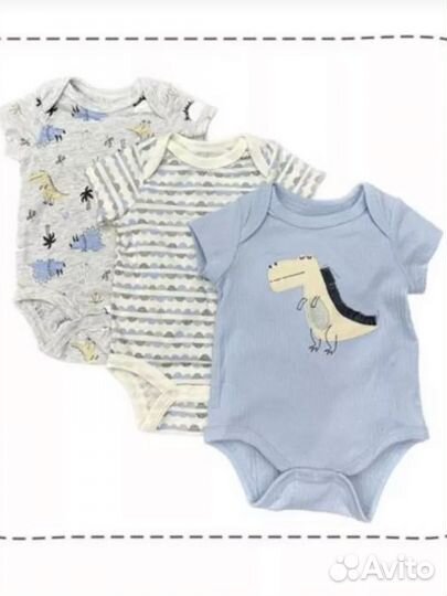 Комплект из 3-х боди для малышей, новый
