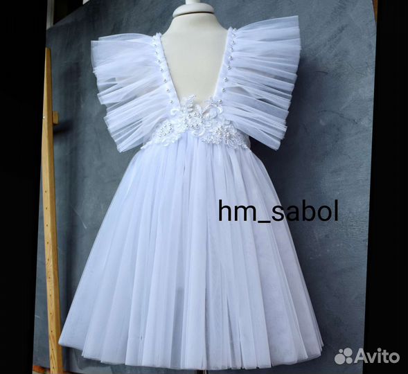 Школьный фартук в наличии белый 116-134