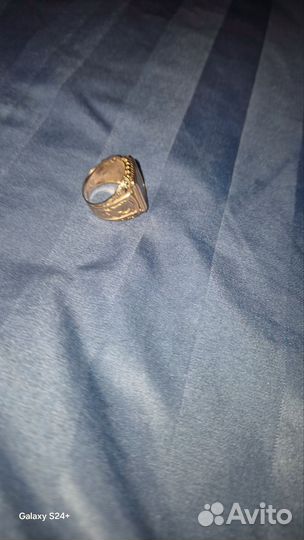 Мужская золотая печатка 19 размер