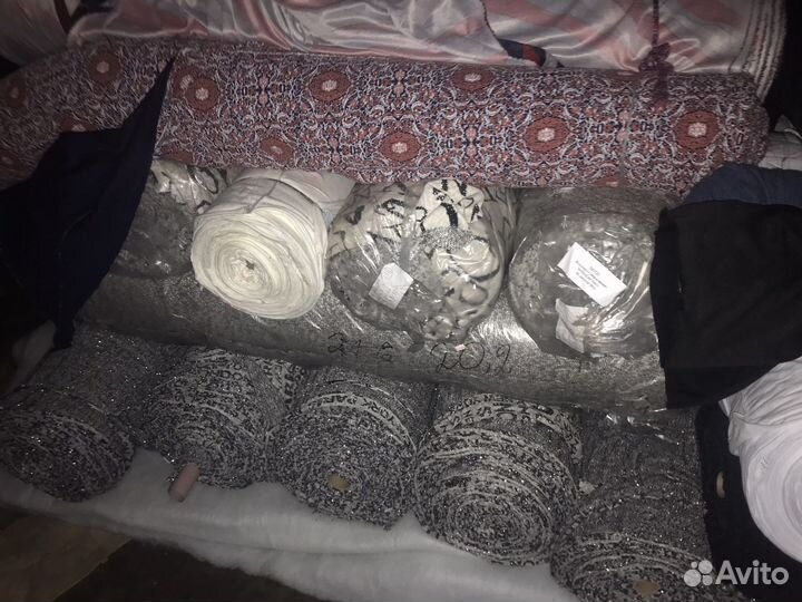 Ткань остатки в рулонах разные
