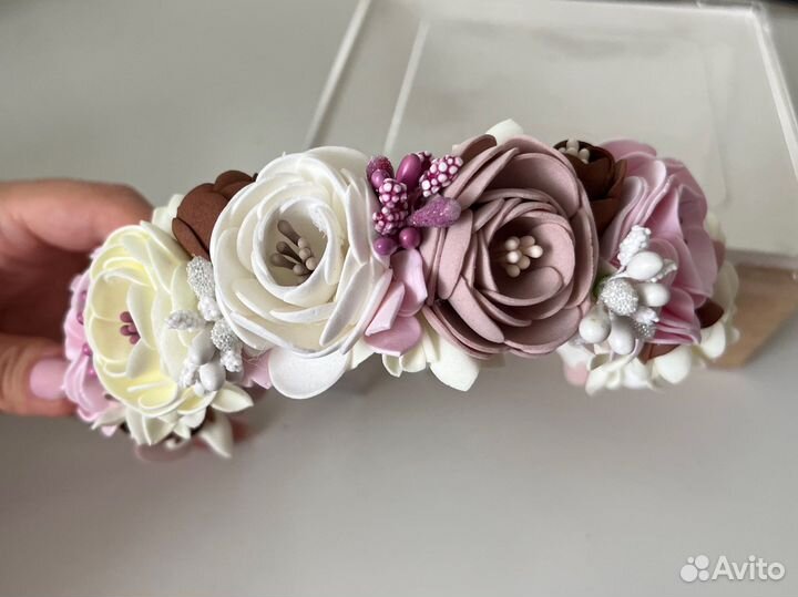 Ободок с цветами