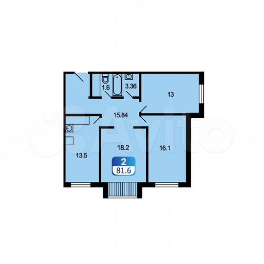 3-к. квартира, 81,6 м², 1/4 эт.