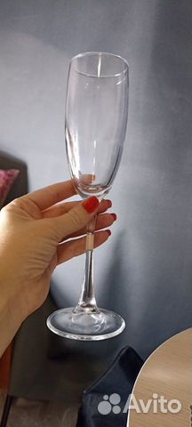 Бокалы для шампанского 4шт. стеклянные новые