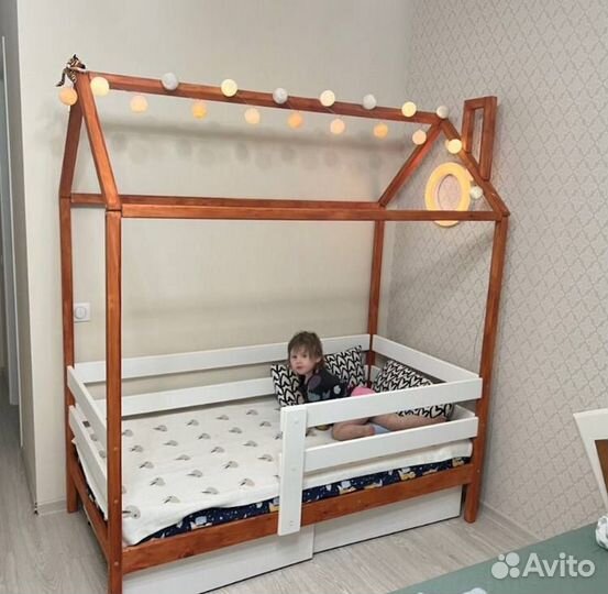 Кровать домик комбинированная 160х80