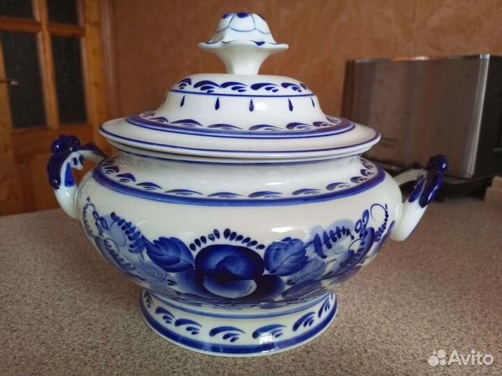 Супница гжель 2л