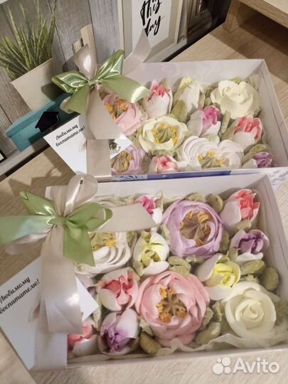 Зефирные букеты,коробочки