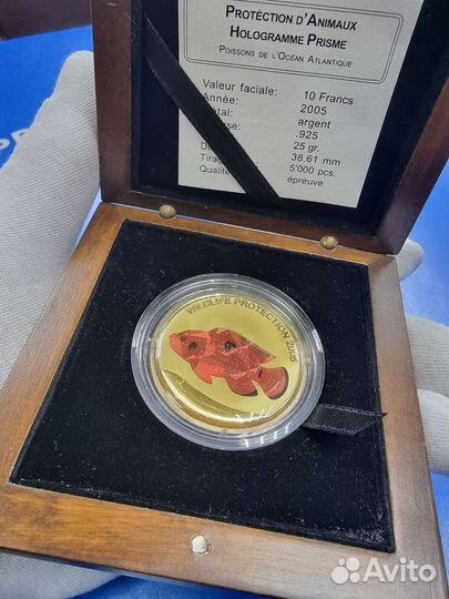 Серебряная монета 10 Francs Congo