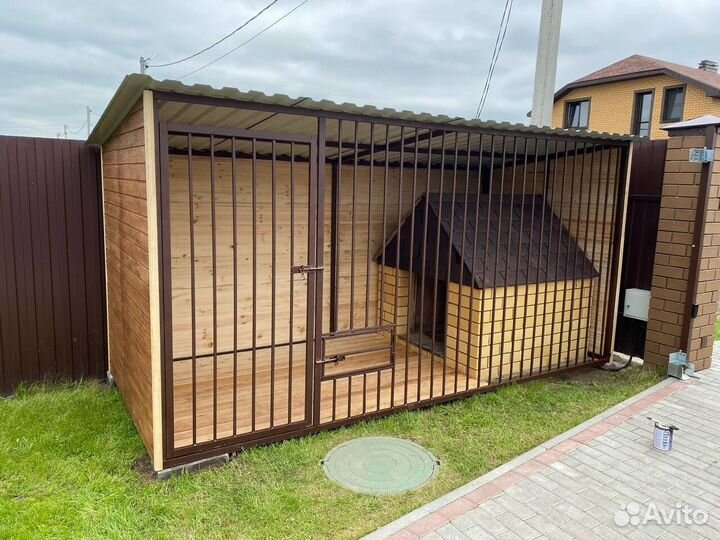 Вольер для собак с установкой
