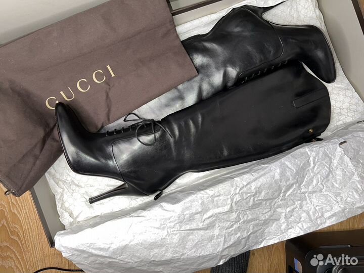 Сапоги на каблуке gucci 38,5