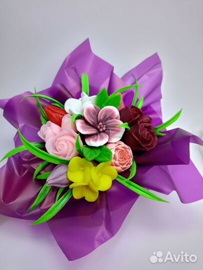 Букет цветов из мыла ручной работы