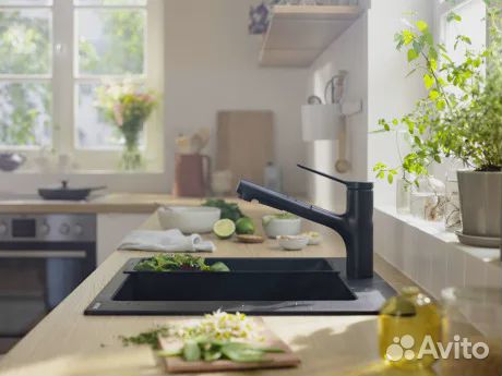 Смеситель для кухни hansgrohe 74800670 Черный