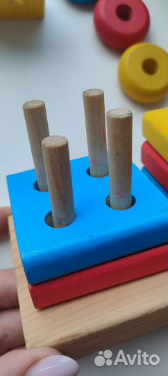 Геометрия конструктор сортер деревянный