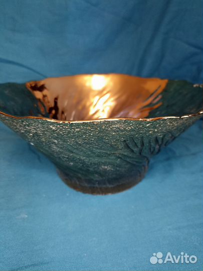 Ваза конфетница салатник серебрянный золотой