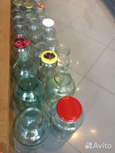 Стеклянные банки 0,5, 0,75, 1, 1,5, 2, 3 литра
