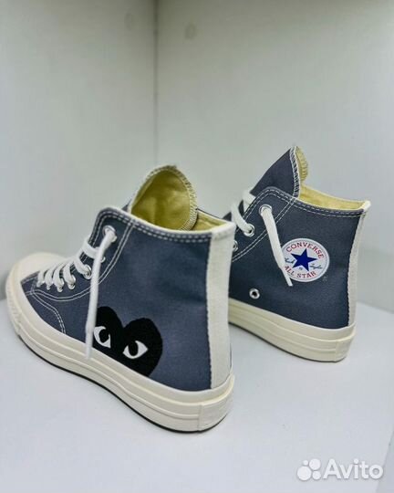 Converse Comme des Garcons play X 'Steel Gray'