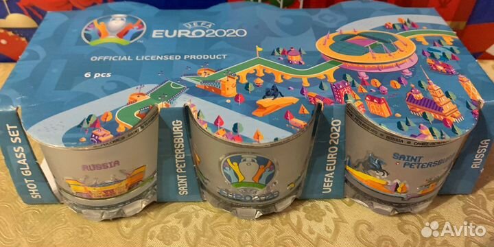 Набор стопок (6шт) Уефа Евро Uefa Euro 2020 - 2021