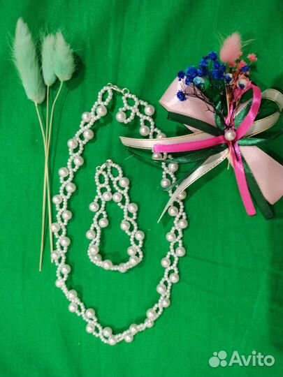 Колье и браслет handmade