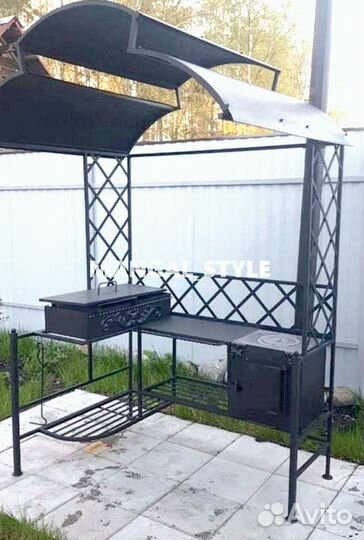 Мангал с крышей