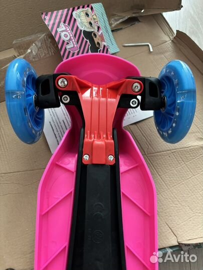 Самокат 1Toy LOL, детский,3-колесный, 120мм, 80мм