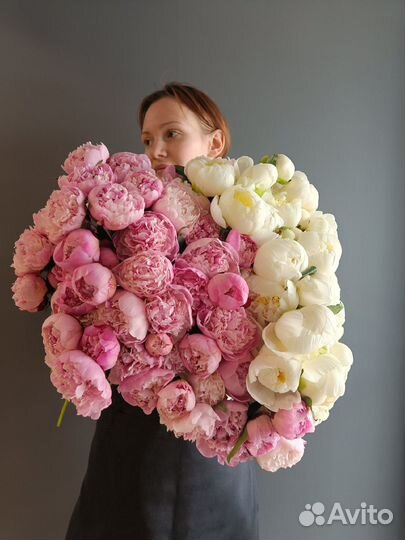 Пионы Букет пионов 3 5 7 11 22 шт