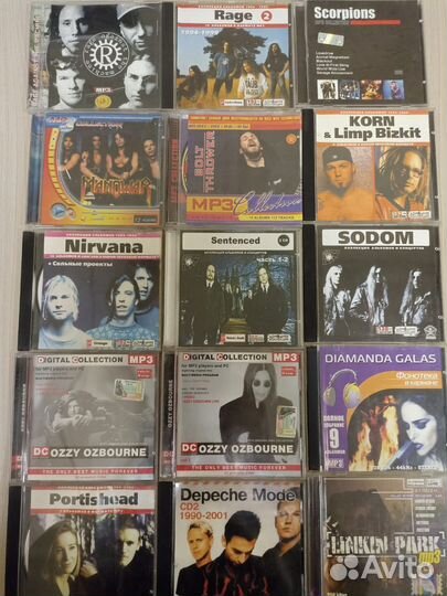 Рок на mp3 дисках :хеви-метал, хард-рок,панк,глэм