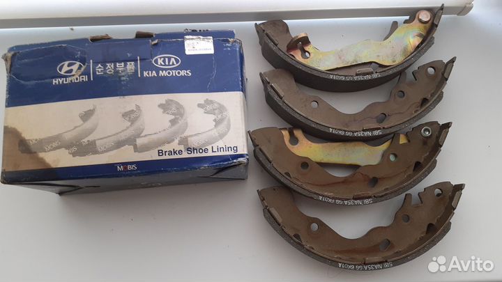 Колодки тормозные барабанные задние hyundai