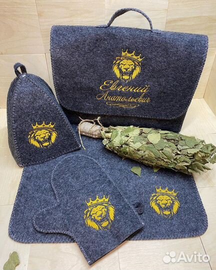 Наборы для бани и сауны с вышивкой
