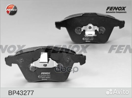 Колодки тормозные передние fenox BP43277 BP4327