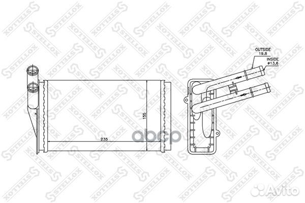 1035021SX радиатор печки Audi 80/A4 86 103502