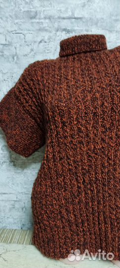 Туника с коротким рукавом р46, ручная вязка