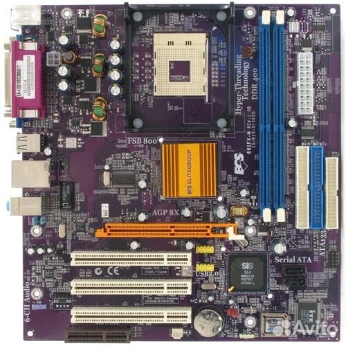 Материнская плата EliteGroup 661FX-M комплект б/у