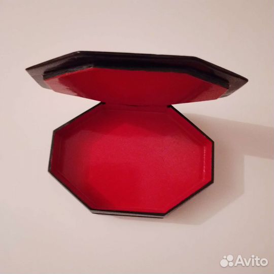 Шкатулка лаковая миниатюра Жар-птица в стиле Холуй