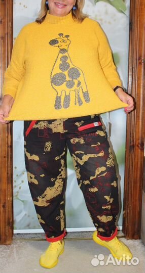 Стильн.,эффектн.брюки-шаровары р.52-58