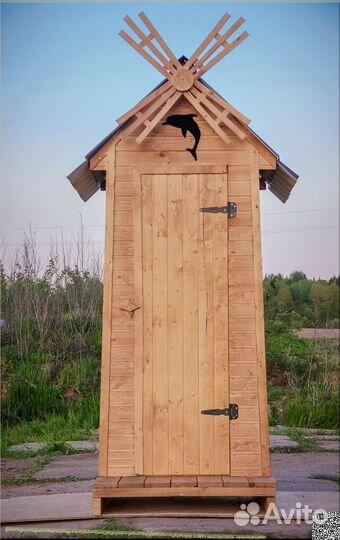 Дачный туалет деревянный WAT896