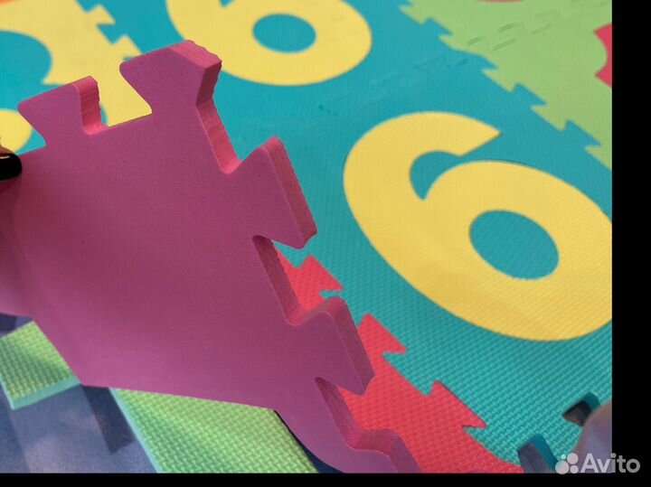 Развивающий теплый коврик эва пазл цифры