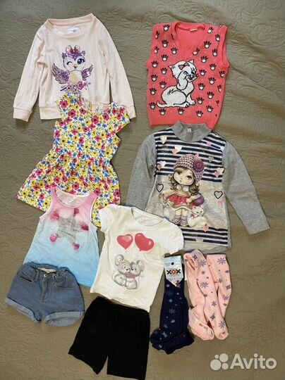 Вещи пакетом на девочку размер 98-104