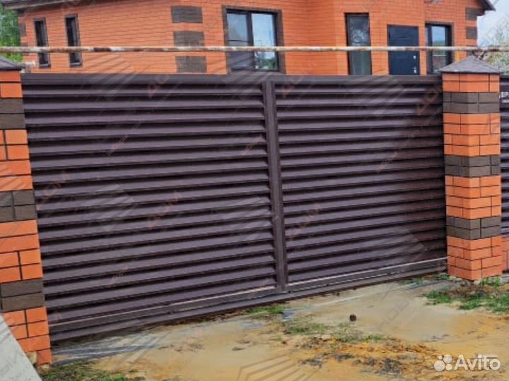 Забор жалюзи из металла