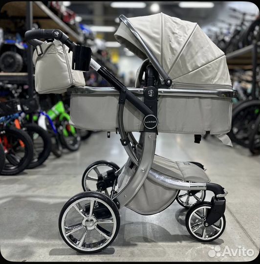 Коляска luxmom 3 в 1 608 экокожа