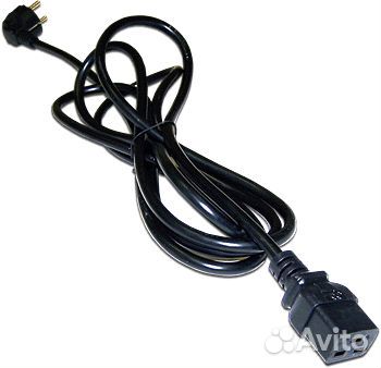 Шнур питания C19-Schuko угловая, 3х1.5, 220В, 16А