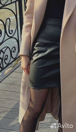 Кожаная юбка S