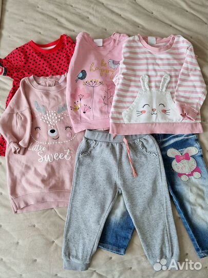 Одежда для девочки пакетом. Размер 80 см