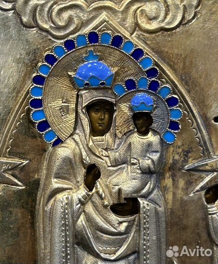 Икона Богородица Всех Скорбящих Радость Серебро