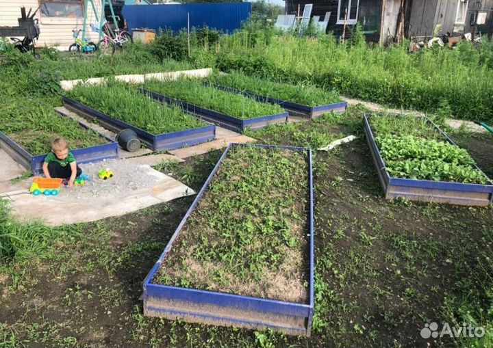 Грядка оцинкованная 1м х 6м х 22см