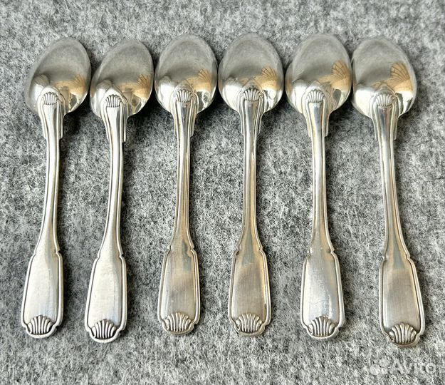 Маленькие кофейные ложки, посеребрение, Франция