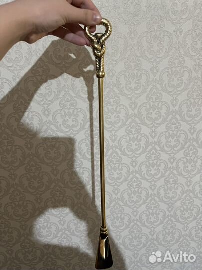 Рожок для обуви из латуни
