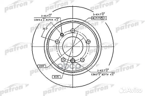 Диск тормозной задн BMW: 5 86-90, 5 88-95, 5 To