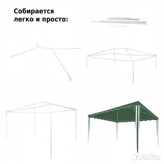 Тент садовый Green Glade 1029 3х4х2,5м полиэстер