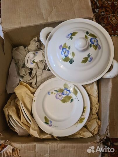 Новый сервиз столовый ффз чайка, стаканы