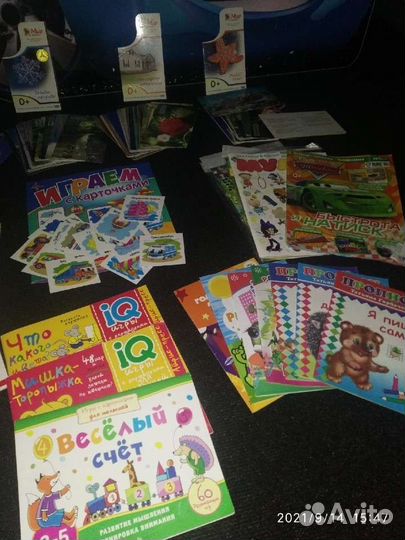 Обучающие книги, карточки, пазл.Развивашки